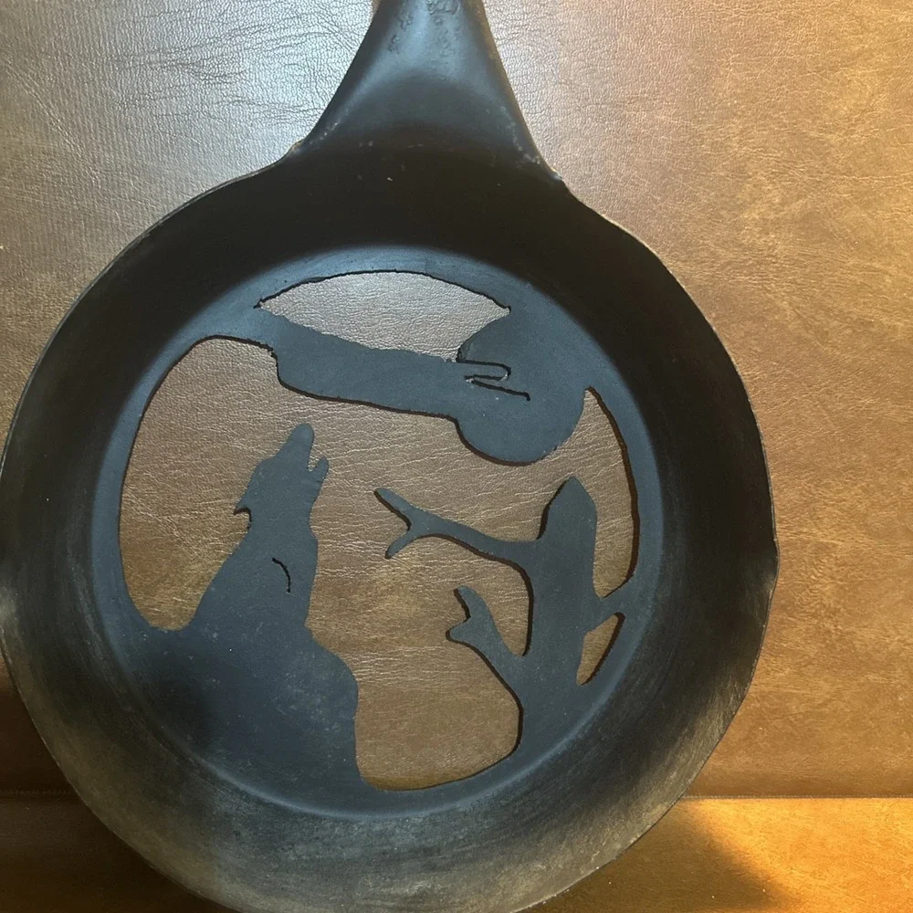 Vintage Never Break Frying Pan  Folk Art/ One Of A Kind